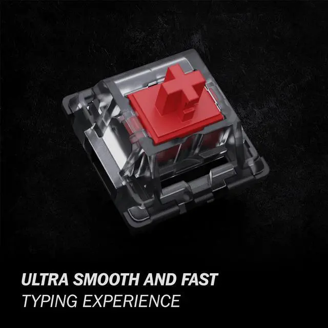 Alt view image 5 of 7 - Gateron KS-15 Optical Switches for MX Mechanical Gaming Keyboard | 45g Force | Linear | Clear Top RGB Switches for Backlit Keyboard | (65 PCS, Red)