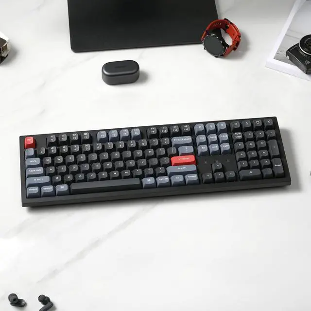 Alt view image 6 of 7 - Keychron K10 Pro Wireless Custom Mechanical Keyboard, QMK/VIA Programmable Bluetooth/Wired White Backlight, Hot-swappable Keychron K Pro Brown Switch - For Mac Windows Linux