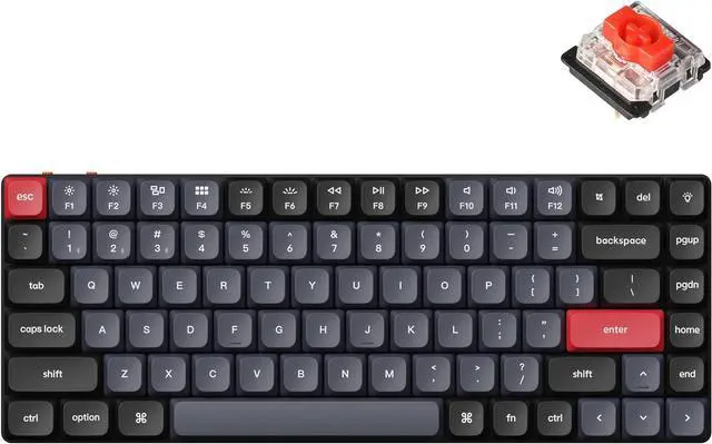 Main image of Keychron K3 Pro Wireless Custom Mechanical Keyboard, 75% Layout QMK/VIA Programmable Bluetooth/Wired RGB Ultra-Slim with Hot-swappable Gateron Low-Profile Red Compatible with Mac Windows Linux