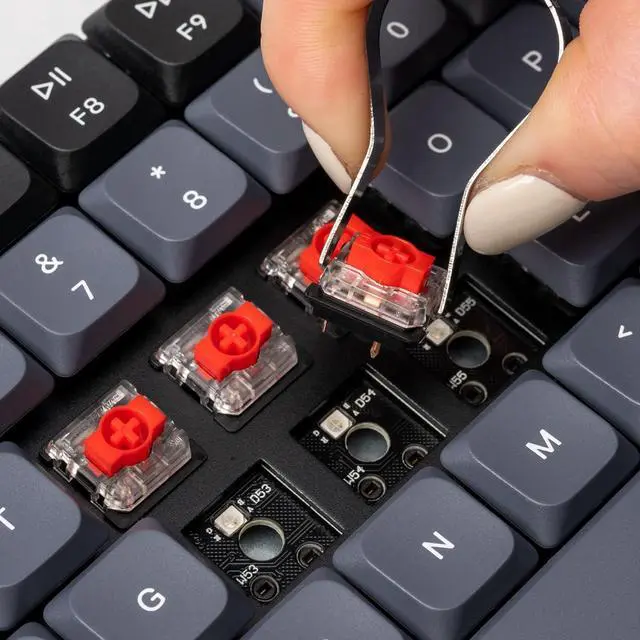 Alt view image 2 of 7 - Keychron K3 Pro Wireless Custom Mechanical Keyboard, 75% Layout QMK/VIA Programmable Bluetooth/Wired RGB Ultra-Slim with Hot-swappable Gateron Low-Profile Red Compatible with Mac Windows Linux