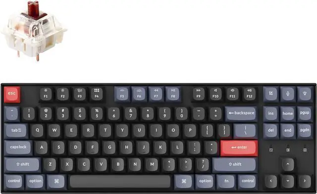 Main image of Keychron K8 Pro Wireless Custom Mechanical Keyboard, QMK/VIA Programmable Bluetooth/Wired White Backlight Tenkeyless with Hot-swappable Gateron G Pro Brown Switch Compatible with Mac Windows Linux