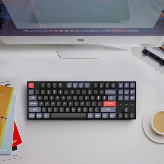 Alt view image 7 of 7 - Keychron K8 Pro Wireless Custom Mechanical Keyboard, QMK/VIA Programmable Bluetooth/Wired White Backlight Tenkeyless with Hot-swappable Gateron G Pro Brown Switch Compatible with Mac Windows Linux