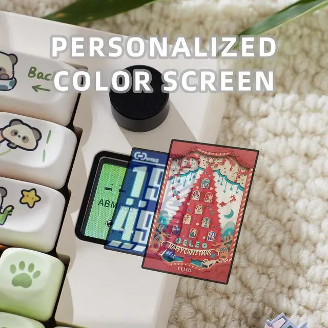 Alt view image 5 of 7 - CIDOO ABM066 Alice Keyboard Hot Swappable Mechanical Keyboard RGB Wireless Custom Gaming Keyboard with Cardamom Switch VIA Programmable Volume Knob for Win/Mac/iOS(PBT MOA Profile Panada Keycaps)