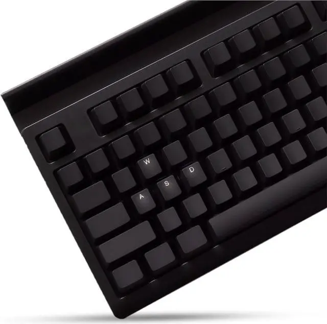 Alt view image 7 of 7 - Blank or Visible Keys | Mechanical Wired PC Keyboard for Home, Office, Gaming | Shine Through Keycaps with Custom Key Lighting | Backlit White LED with Show/Hide Light Up Keys | Silent Linear Switches