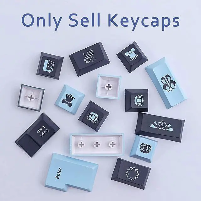 Alt view image 5 of 7 - JOMKIZ Gaming Keycaps - 132 Keys PBT Set, Comet XDA Profile, Dye Sublimation, ANSI Layout, Compatible With Cherry MX Switches Mechanical Keyboards