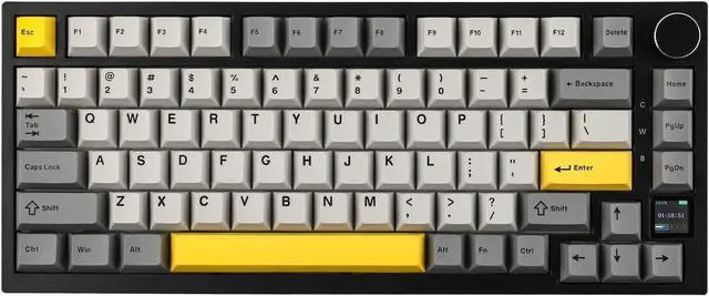Main image of EPOMAKER Ajazz AK820 Pro 75% Mechanical Keyboard, Gasket-Mounted Gaming Keyboard with TFT Smart Display&Knob, Bluetooth 5.1/2.4G Wireless/Type-C Wired Custom Keyboard (Grey, Gift Switch)