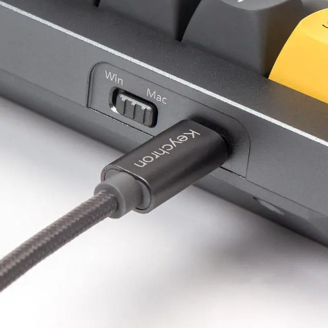 Alt view image 6 of 7 - Keychron Q7 70% Layout Hot-Swappable RGB Wired Custom Mechanical Keyboard Compatible with Mac Windows Linux, QMK/VIA Programmable Macro Gateron G Pro Brown Switch Double Gasket Kit Full Aluminum-Grey