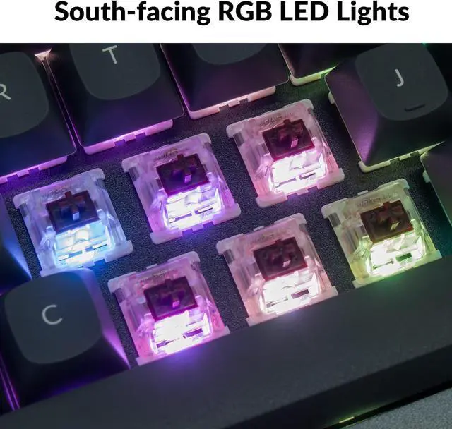 Alt view image 7 of 7 - Keychron Q7 70% Layout Hot-Swappable RGB Wired Custom Mechanical Keyboard Compatible with Mac Windows Linux, QMK/VIA Programmable Macro Gateron G Pro Brown Switch Double Gasket Kit Full Aluminum-Grey