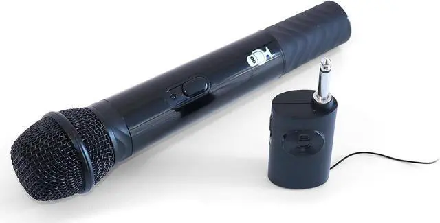 Alt view image 6 of 6 - Singing Machine Portable Wireless Microphone (Black) - Premium Unidirectional Wireless Mic for Singing, Speeches & Events - Cordless Mic Compatible with  Machines, Computers, PA Systems & More