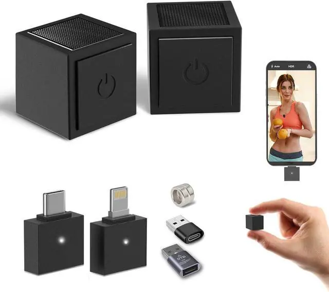 Main image of Wireless Lavalier Microphone, Wireless Clip Microphone,Wireless Lapel Microphone for iPhone 15/Pro/iPad, Android, HI-FI Sound Quality for Tiktok, YouTube, Video Recording, Black