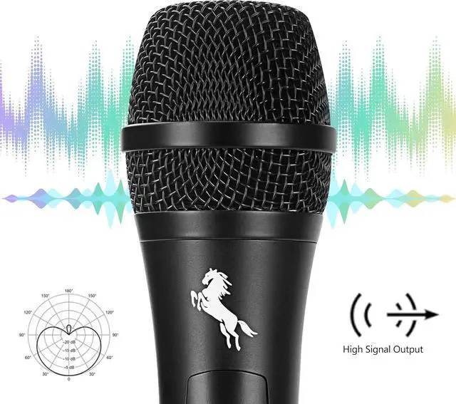 Alt view image 2 of 7 - Marengo Dynamic Vocal Microphone for Karaoke Speaker,Wired Handheld Mic with On and Off Switch and 13ft Detachable Cable