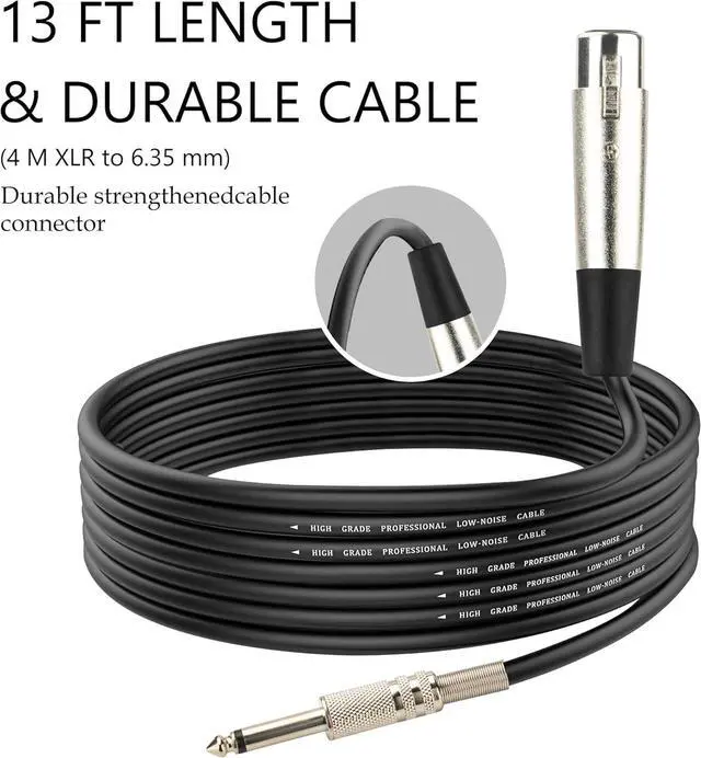 Alt view image 4 of 7 - Marengo Dynamic Vocal Microphone for Karaoke Speaker,Wired Handheld Mic with On and Off Switch and 13ft Detachable Cable