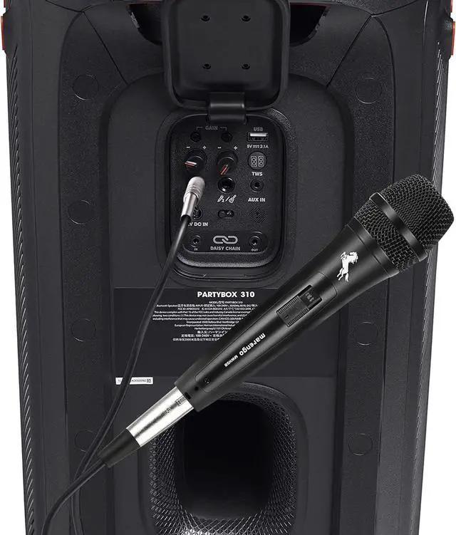 Alt view image 6 of 7 - Marengo Dynamic Vocal Microphone for Karaoke Speaker,Wired Handheld Mic with On and Off Switch and 13ft Detachable Cable