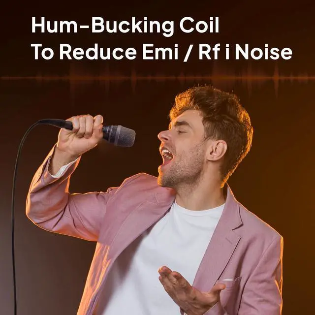 Alt view image 5 of 7 - CAROL Dynamic Microphone Vocal with Super-Cardiod Unidirectional, Top Choice for Live Stage Performance Noise Cancelling AHNC Technology, P-1 / AC-900 Gray