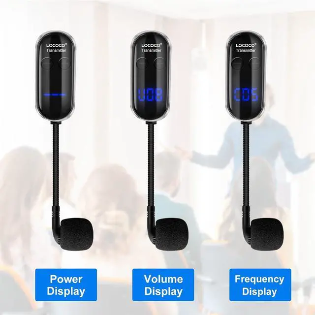 Alt view image 2 of 7 - UHF Wireless Headset Microphone System: Mic Headset - LED Digital Display, Head Handheld Mic 2 in 1, Working Time 6H, 165 ft Range Mic for Voice Amplifier, Tour Guide, Teaching, Fitness, PA System