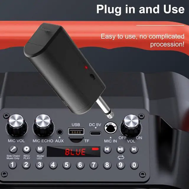 Alt view image 6 of 7 - ALPOWL Wireless Microphones, Metal Dynamic Microphone System with Rechargeable Receiver, 50H Duration, 200ft Range, microphone for  Singing, Wedding, DJ, Party, Speech, Church, Class