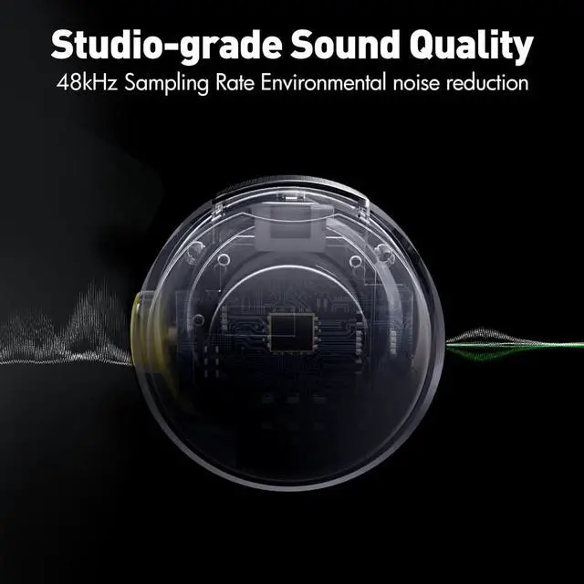 Alt view image 2 of 6 - Wireless Lavalier Microphone for iPhone/Android/PC, Mini Microphone with Noise Cancellation, 16Hrs Battery Life, Lapel Mic for iPhone, USB C/Type C Wireless Lapel Mic for Video Recording