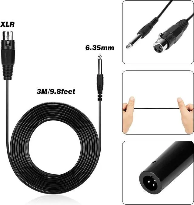 Alt view image 6 of 7 - JYX Dynamic Vocal  Microphone, Handheld Wired Microphone with ON/Off Switch, for  Machine/Speaker/Amp/Mixer/PA System