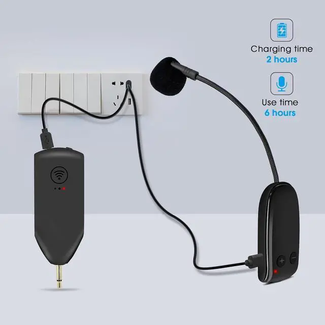 Alt view image 3 of 7 - ZOWEETEK Wireless Microphone Headset,UHF Headset Mic System,165ft Range,Support Voice Amplifier,PA System,Power Amplifier etc,Suitable for Teacher,Yoga and Fitness Instructor,Training,Lecturers