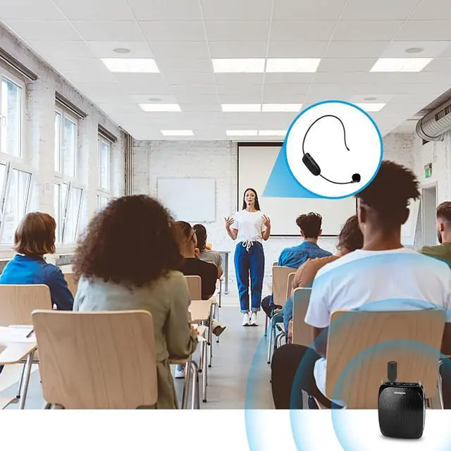 Alt view image 5 of 7 - ZOWEETEK Wireless Microphone Headset,UHF Headset Mic System,165ft Range,Support Voice Amplifier,PA System,Power Amplifier etc,Suitable for Teacher,Yoga and Fitness Instructor,Training,Lecturers