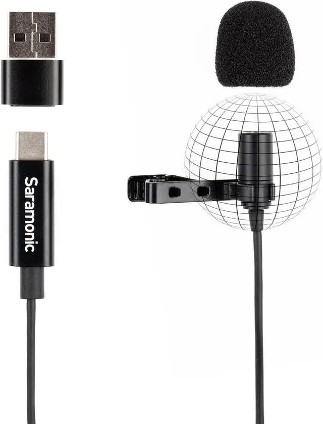 Alt view image 6 of 7 - Saramonic LavMicro-U USB C Lavalier Microphone for iPhone 15, iPad, Android, Omnidirectional Condenser Lapel Mic for Vlogging, Interviews, YouTube, TikTok