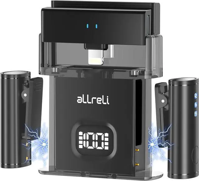Main image of Wireless Lavalier Microphones AI Noise Reduction Universal for All USB-C (iPhone 15) and Lightning (iPhone 13/X) Devices, Ideal for Video Recording, Vlogging, YouTube, and TikTok, M5 Pro