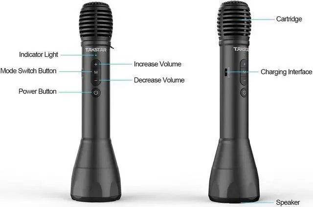 Alt view image 5 of 7 - TAKSTAR 2-in-1 Bluetooth Wireless Microphone & Voice Amplifier, Portable Handheld Mic Speaker for , Meeting, Outdoors, Speech, Party - DA10 (Not a Record Mic & Can't Connect Extra Speaker)