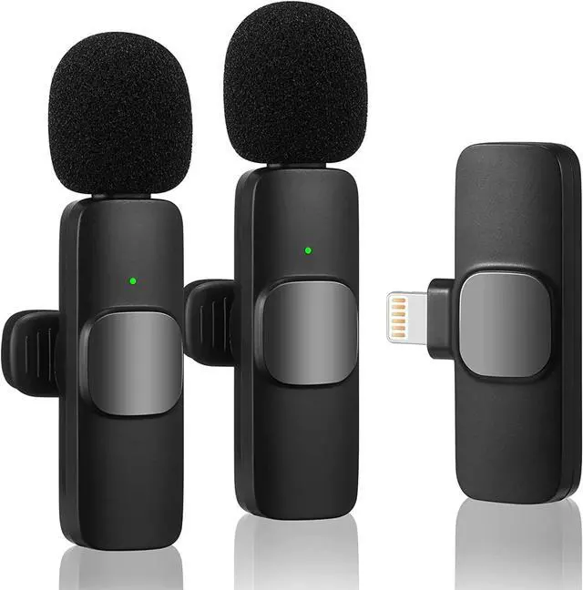 Main image of Wireless Lavalier Microphone for iPhone iPad, Plug-Play Wireless Mic for Recording, Live Stream, YouTube, TikTok, Facebook, Noise Reduction Auto-Sync