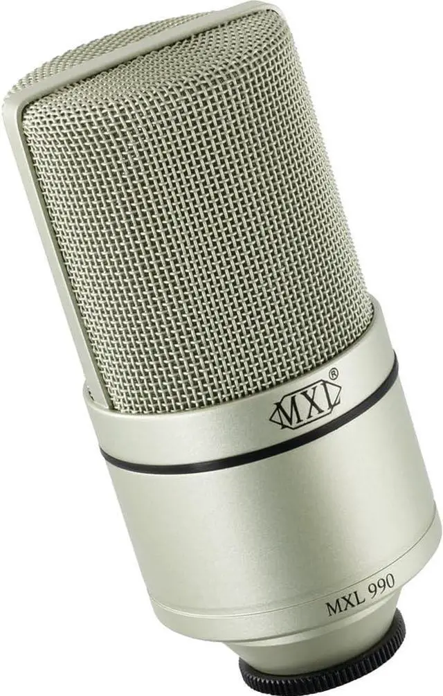 Alt view image 2 of 6 - MXL 990 Condenser Microphone for Podcasting, Singing, Home Studio Recording, Gaming & Streaming | Detailed Sound | XLR | Large Diaphragm (Champagne)