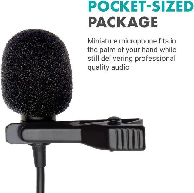 Alt view image 7 of 7 - Movo DOM1 3.5mm TRS Lavalier Omnidirectional Condenser Microphone for Camera Microphone Compatible with DSLR Cameras, Recorders and More