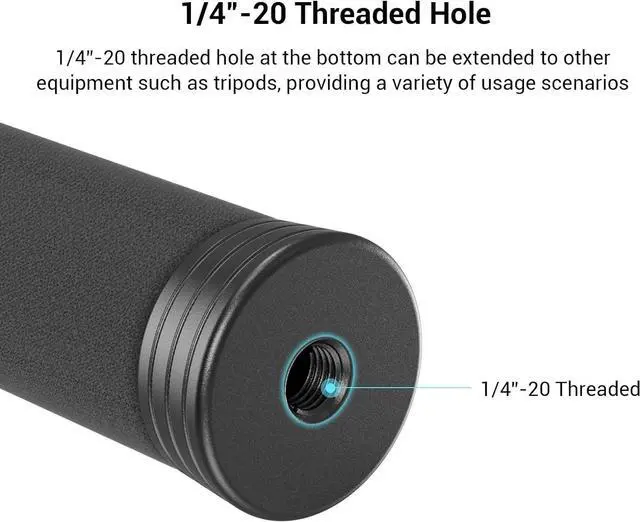 Alt view image 4 of 7 - SMALLRIG Interview Microphone Handle, Stretchable Mic Handle for RODE Wireless Go, for DJI Mic, for Hollyland Lark 150, for Synco G1/A2 and Other Wireless Lavalier Microphones with Cold Shoe 3182