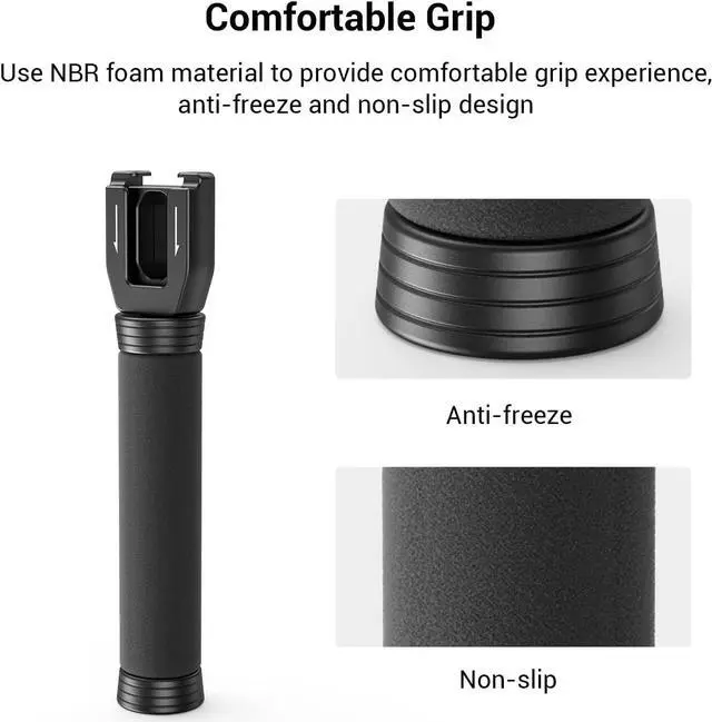 Alt view image 5 of 7 - SMALLRIG Interview Microphone Handle, Stretchable Mic Handle for RODE Wireless Go, for DJI Mic, for Hollyland Lark 150, for Synco G1/A2 and Other Wireless Lavalier Microphones with Cold Shoe 3182