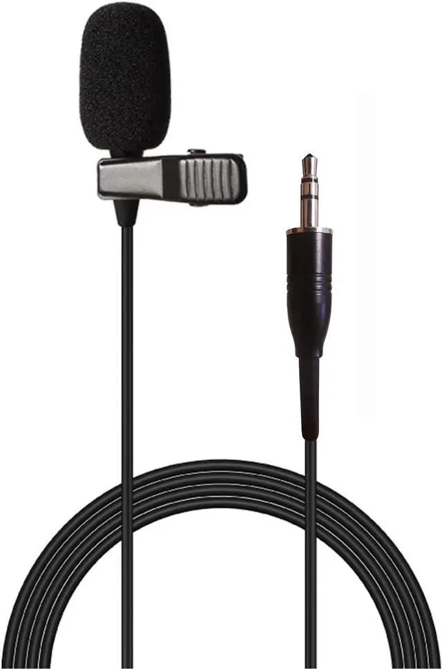 Main image of Pro Lavalier Microphone Lapel Microphone 3.5mm (1/8'') TRS Unidirectional Condenser Mic for PC Camera Voice Amplifier Wireless Transmitter, Ideal for Lectures, Podcasts