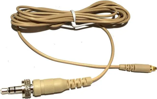 Alt view image 3 of 3 - Microdot 4016 Headset Headworn Microphone for SENNHEISER Wireless System- Detachable Cable with 3.5mm Screw Locking Plug - Omidirectional Mic