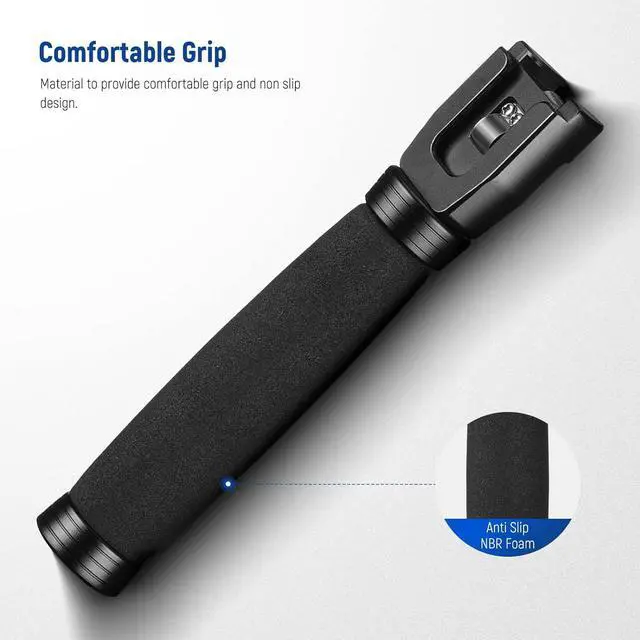 Alt view image 5 of 7 - Neewer 8.7"/22cm Telescoping Interview Mic Handle for Wireless Go, Lavalier Video Microphone Handheld Adapter with Cold Shoes Compatible with RODE Wireless Go II DJI Mic CM22, MS003