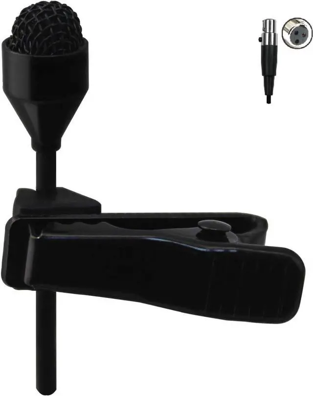 Main image of J K MIC-J 044 Lapel Microphone Lavalier Microphone Compatible with AKG SAMSON Wireless Transmitter - Mini XLR TA3F Plug
