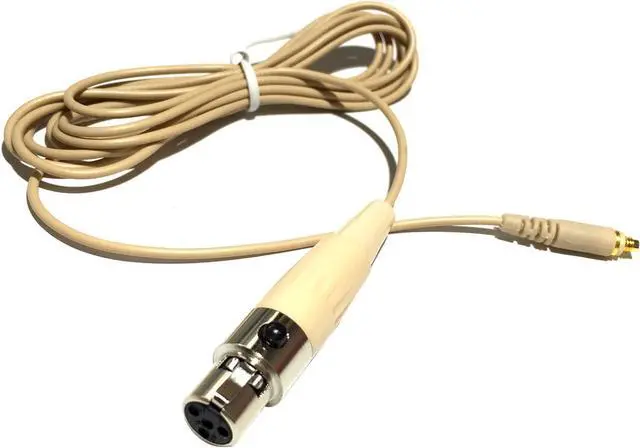 Alt view image 3 of 3 - Microdot 4016 Headset Headworn Mic for SHURE Wireless System - Detachable Cable with Mini XLR Ta4f Connector - Omidirectional Mic