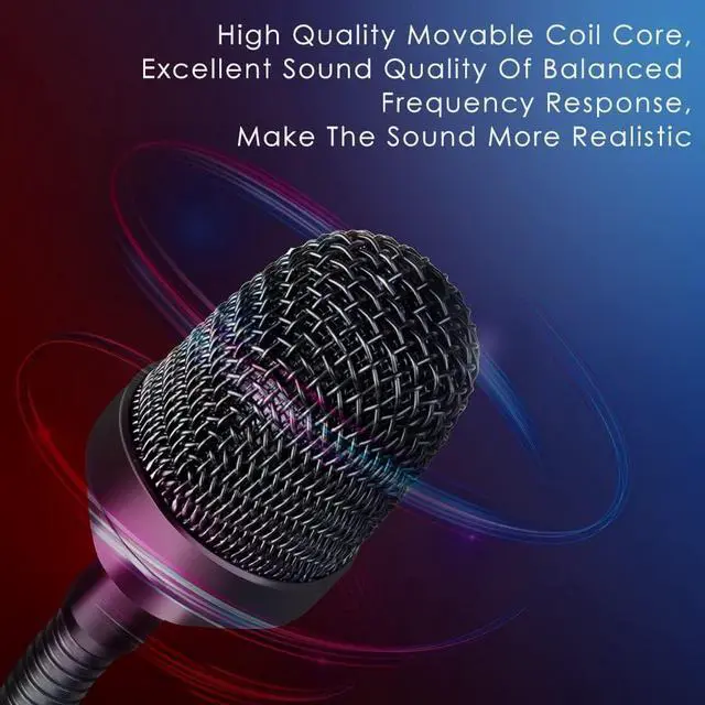 Alt view image 3 of 7 - Depusheng Professional Dynamic DJ Microphone for Mixer Dedicated Disc Shouting Microphone KTV Bar Gooseneck DJ Mic