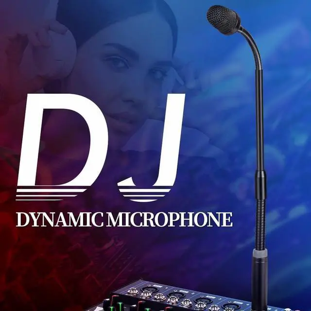 Alt view image 4 of 7 - Depusheng Professional Dynamic DJ Microphone for Mixer Dedicated Disc Shouting Microphone KTV Bar Gooseneck DJ Mic