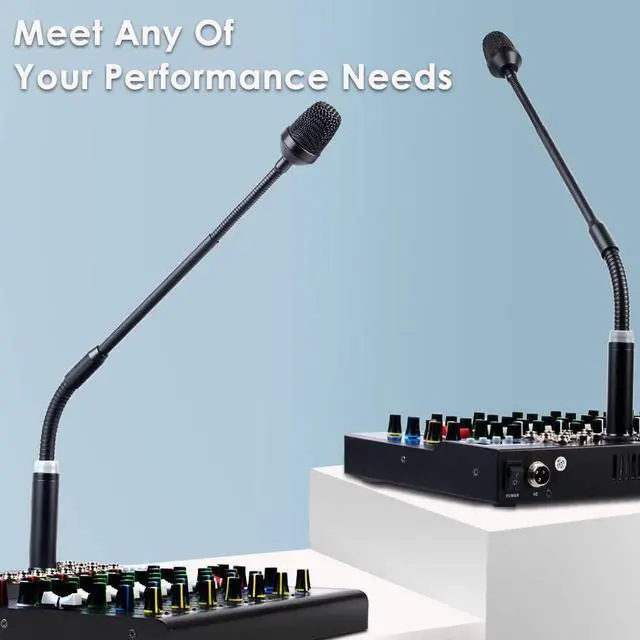 Alt view image 6 of 7 - Depusheng Professional Dynamic DJ Microphone for Mixer Dedicated Disc Shouting Microphone KTV Bar Gooseneck DJ Mic