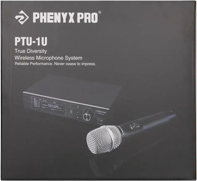 Alt view image 7 of 7 - Phenyx Pro True Diversity Wireless Microphone System w/ 1000 Tunable Channels, Single Cordless Microphone Set w/Auto Scan, UHF Professional Dynamic Microphone for Singing, Stage & Studio (PTU-1U)
