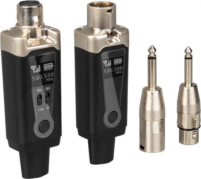 Main image of Depusheng T9 Wireless Microphone Transmitter Receiver Plug-on XLR Microphone Wireless System for Dynamic and Condenser Microphone Audio Mixer, PA System,with 48V Phantom Power