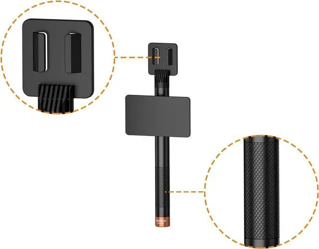 Alt view image 3 of 7 - COMICA HR-WM Interview Handheld Adapter for Rode Wireless GO ME/BoomX-D/D Pro/BoomX-U Wireless Lavalier Microphone, Mic Handle for News Report, TV Interview and Video Shooting, etc.(with Windscreen)