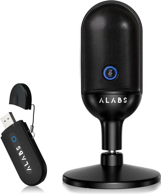 Main image of ALABS USB Wireless Cardioid Condenser Microphone for Podcast,Gaming and Home Office,100ft Signal Transmission Distance,Streaming Mic with LED Quick Mute Indicator and Noise Cancelling for PC,Mac