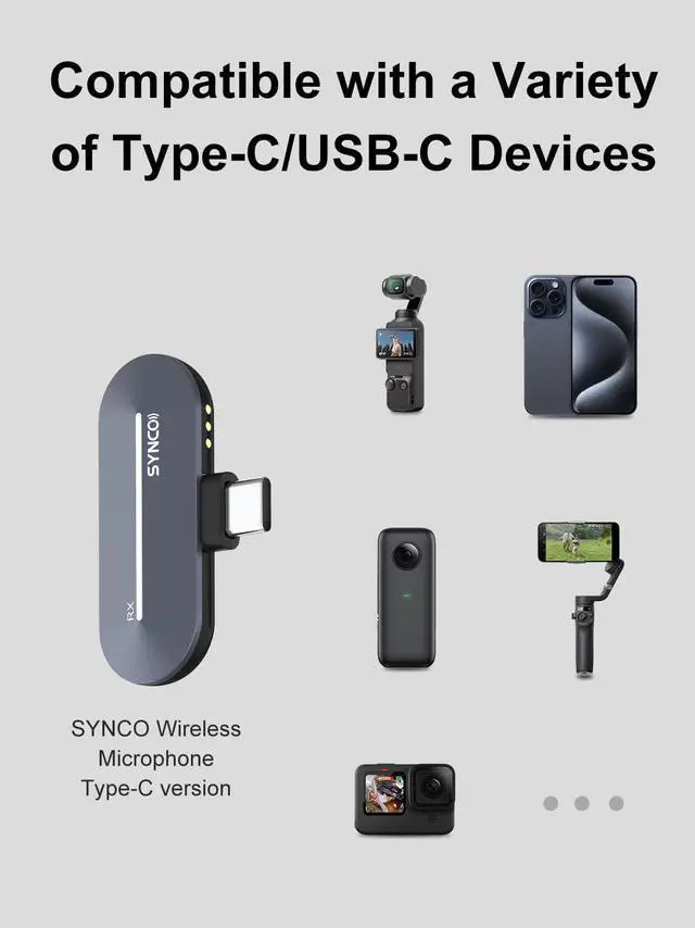 Alt view image 3 of 7 - SYNCO Wireless Lavalier Microphone, P1ST 2.4GHz Lapel Mic with Charging Case for Type C USB C Smartphone YouTube TIK Tok Live Streaming Recording Podcast, Wireless-Lavalier-Microphone-Lapel