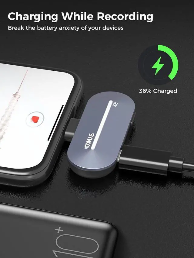 Alt view image 7 of 7 - SYNCO Wireless Lavalier Microphone, P1ST 2.4GHz Lapel Mic with Charging Case for Type C USB C Smartphone YouTube TIK Tok Live Streaming Recording Podcast, Wireless-Lavalier-Microphone-Lapel