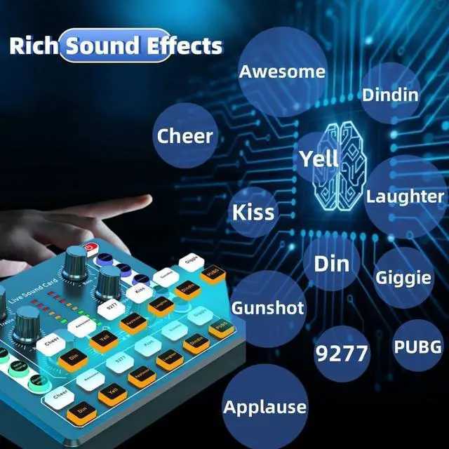 Alt view image 4 of 6 - Podcast Equipment Bundle, BM-800 Podcast Microphone Bundle-Voice Changer with live Sound Card-Studio Condenser Microphone for Phone, PC, DJ, Perfect for Recording, Singing, Streaming and Gaming