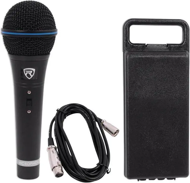 Main image of Rockville RMM-XLR Dynamic Cardioid Professional Metal Microphone W/10' XLR Cable., Black