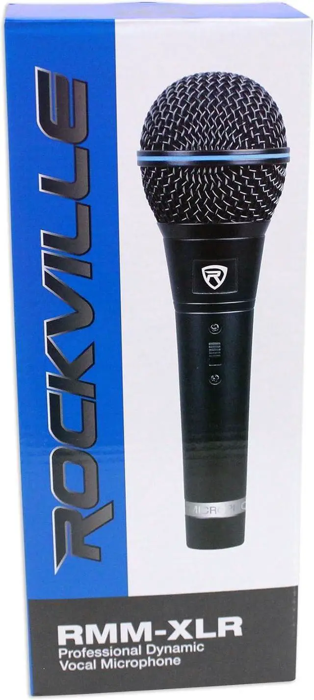 Alt view image 6 of 7 - Rockville RMM-XLR Dynamic Cardioid Professional Metal Microphone W/10' XLR Cable., Black