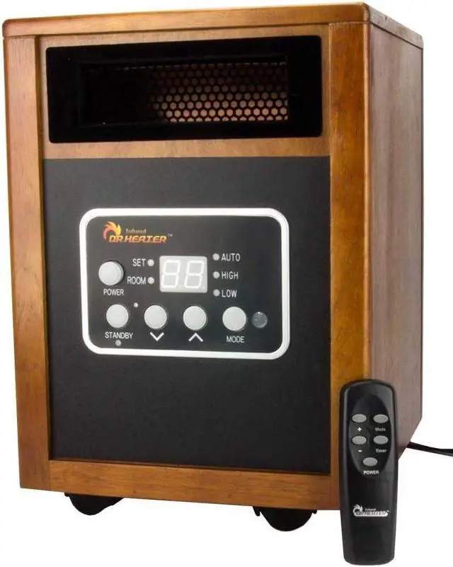 Main image of Dr Infrared Heater Portable Space Heater, Original, 1500-Watt, Cherry (Pack of 1)